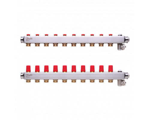 Комплект коллекторов Danfoss SSM-10 для 10 контуров