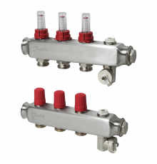 Комплект коллекторов Danfoss SSM-3F с расходомерами, 3 контура