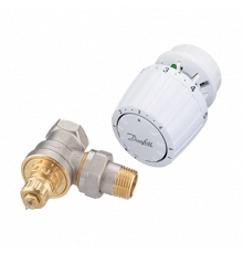 Комплект Danfoss из углового клапана RTR-G DN 15 и термостата RTR 7090