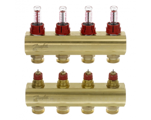 Комплект коллекторов Danfoss FHF-4F для 4 контуров