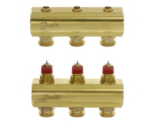 Комплект коллекторов Danfoss FHF-3 для 3 контуров