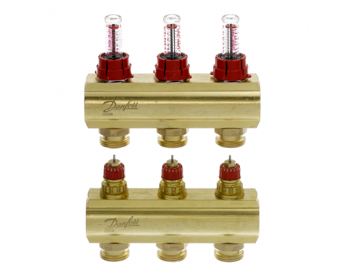 Комплект коллекторов Danfoss FHF-3F для 3 контуров