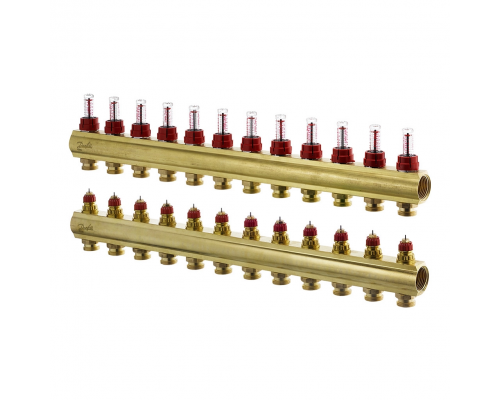 Комплект коллекторов Danfoss FHF-12F для 12 контуров