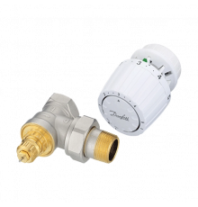 Комплект Danfoss из углового клапана RTR-G DN 20 и термостата RTR 7090