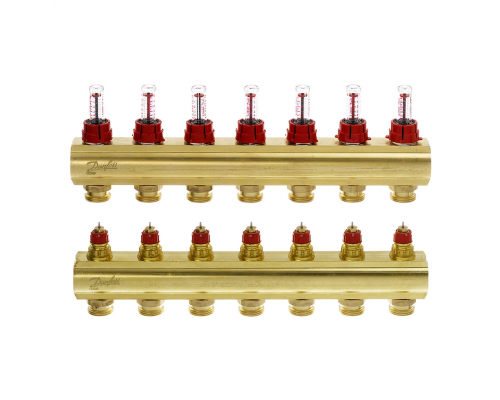Комплект коллекторов Danfoss FHF-7F для 7 контуров