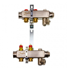Комплект коллекторов Danfoss SSM-2 с кронштейнами для 2 контуров