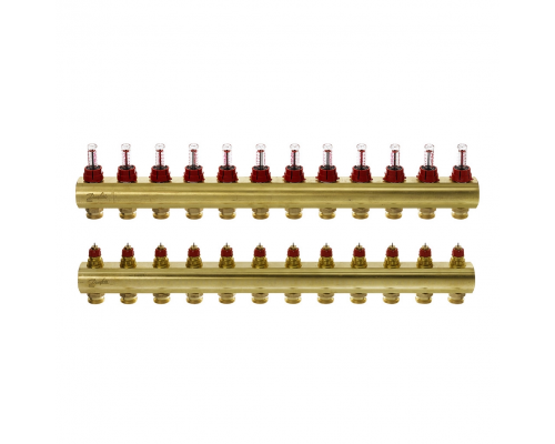 Комплект коллекторов Danfoss FHF-12F для 12 контуров