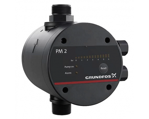 Реле давления Grundfos PM 2 AD 230В 50/60Гц вкл. 1,5-5 бар 10А G1" защита от "сухого хода" с индикацией давления