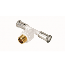 Тройник-пресс Henco НР 16x1/2"x16 белого цвета