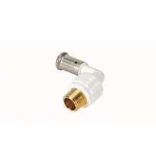 Угольник-пресс 90° Henco НР 20x3/4" белого цвета