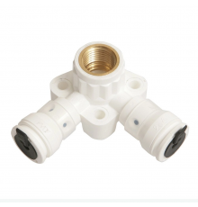 Водорозетка-пресс угловая Henco ВР Vision 16X1/2" (40 мм) с черной заглушкой BP04 1/2"