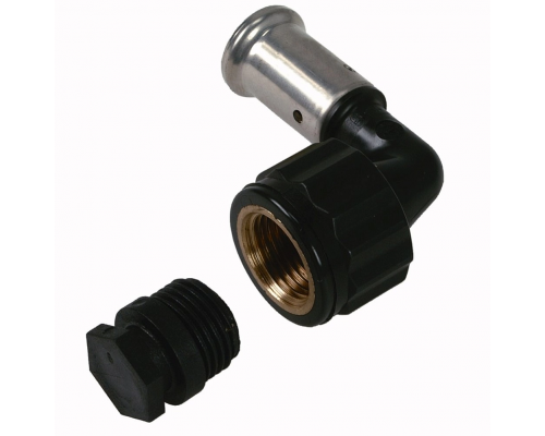 Угольник-пресс 90° Henco ВР 20x1/2" c черной заглушкой BP04 1/2"