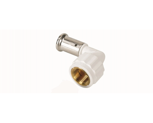 Угольник-пресс 90° Henco ВР 20x3/4" белого цвета