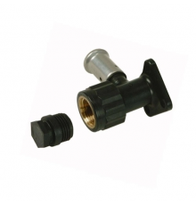Водорозетка-пресс Нenco ВР 16x1/2" c черной заглушкой BP04 1/2"