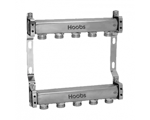 Комплект коллекторов Hoobs, нерж. сталь, без регулировки, 1"х3/4"-7 вых.