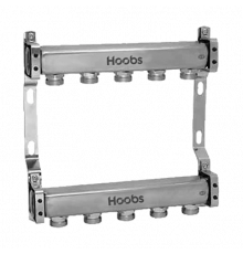 Комплект коллекторов Hoobs, нерж. сталь, без регулировки, 1"х3/4"-13 вых.
