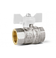 Кран шаровой латунный LD Pride 47.20.В-В.Б 3/4" (Бабочка) белая