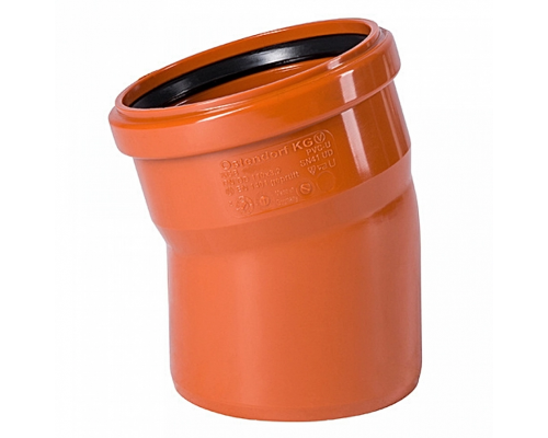 Отвод 15° PVC Ostendorf KGB D=110 мм L=69 мм
