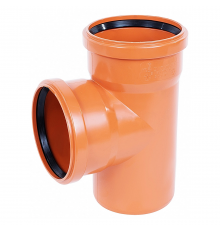 Тройник 87° PVC Ostendorf KGEA D=110*110 мм L=197 мм
