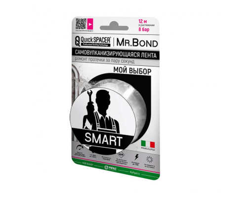 Лента универсальная для оперативного ремонта течи, 25,4 мм*3 м*0,5 мм, белый QS Mr.Bond smart