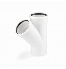Тройник 40/40/87° с резиновыми уплотнениями REHAU