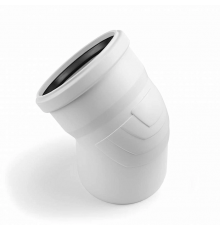 Отвод с резиновым уплотнением Rehau RAUPIANO plus Ø75x45°