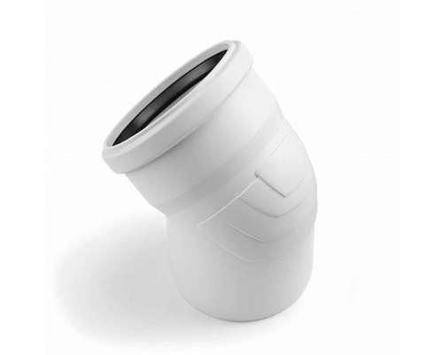 Отвод с резиновым уплотнением Rehau RAUPIANO plus Ø50x15°