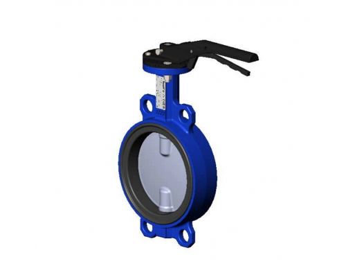 Затвор дисковый Tecofi VPI4449-02 Ду50 поворотный межфланцевый с ручкой PN16