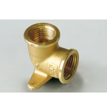 Угольник, резьба внутренняя/внутренняя, с фланцем ISO228 1/2"х1/2" Tiemme