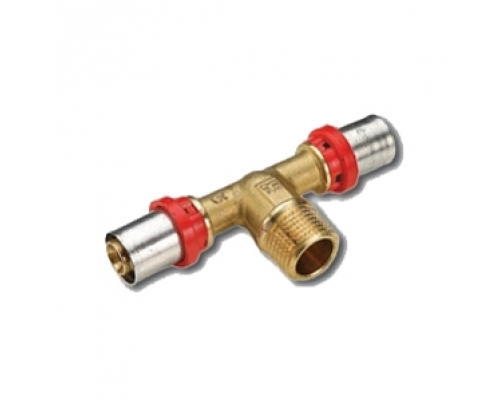 Тройник с наружной резьбой Tiemme 26x3,0 - 1/2" - 26x3,0