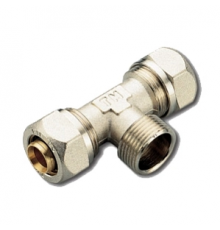 Тройник с наружной резьбой Tiemme 26x3,0 - 3/4" - 26x3,0