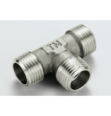 Тройник никелированный с наружной резьбой 1/2"x1/2"x1/2" Tiemme