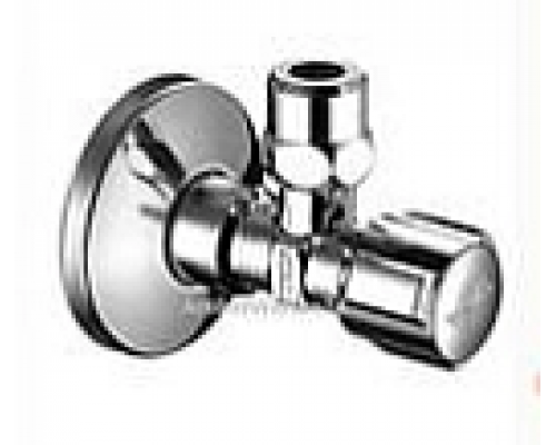 Кран запорный хромированный с декоративным кольцом Tiemme 1/2"X3/8"