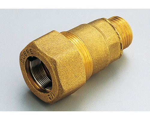 Муфта прямая с наружной резьбой для стальных труб 1/2" Tiemme