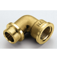 Угольник, резьба наружная/внутренняя, с фланцем 1/2"х1/2" Tiemme