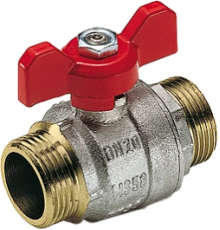 Кран шаровой Tiemme MISTRAL НР1/2"хНР1/2" ручка-бабоча красная