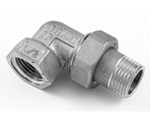 Угольник трехкомпонентный, никелированный 3/4"x3/4" Tiemme