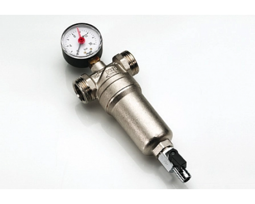 Фильтр самоочищающийся с манометром Tiemme 3/4"BP 1"HP степень фильтрации 100 µ