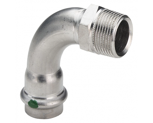 Угольник 90° Viega Sanpress Inox нержавеющая сталь 1"х28 мм