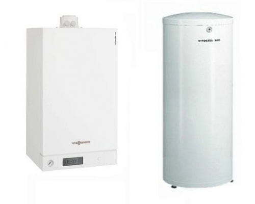 Пакетное предложение Котёл конденсационный настенный Viessmann Vitodens 100-W 26 кВТ+ Водонагреватель Viessmann Vitocell 100-W 200 л
