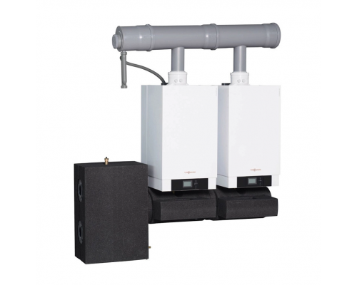 Каскадная установка из 2-х конденсационных настенных котлов Viessmann Vitodens 200-W 20-198 кВт