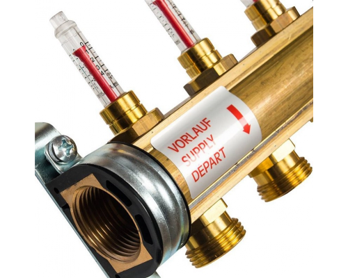 Коллекторная группа Watts Profil HKV-T 09 контуров Typ 513 MT 1", выходы 3/4" евроконус