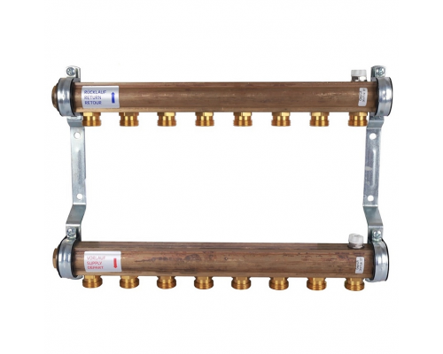 Коллекторная группа Watts Profil HKV/A 08 контуров Typ 500 MT 1", выходы 3/4" евроконус