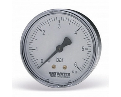 Манометр аксиальный Watts F+R100 MAL Ø63мм 1/4" 0-6 бар