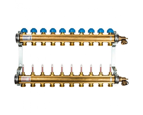 Коллекторная группа Watts Profil HKV-T 10 контуров Typ 513 MT 1", выходы 3/4" евроконус