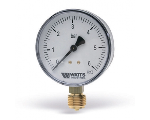 Манометр радиальный Watts F+R200 MRP Ø80мм 1/2" 0-6 бар