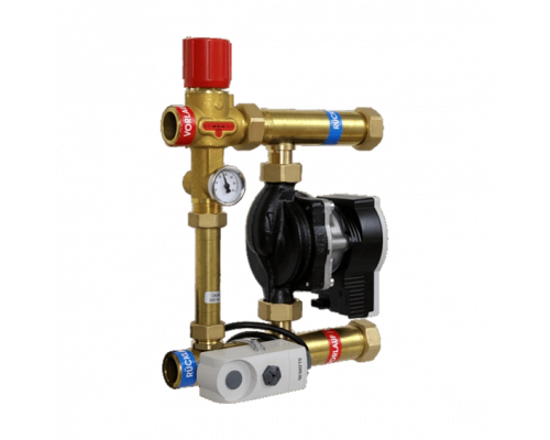 Модуль регулирующий Watts Isotherm для коллектора тёплого пола с насосом Wilo Star-RS 25/6-3, 1"