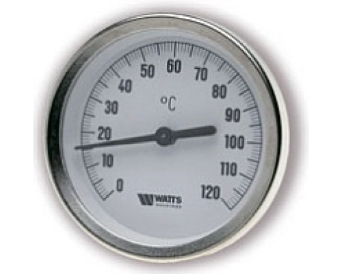Термометр биметаллический WATTS F+R801 OR (TAS) 0-120°C 42мм с погружной гильзой