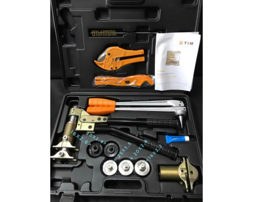 Ручной аксиальный пресс TIM FT-1240C-18, для труб Pink+Stabil