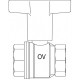 Кран шаровый 3/4" ВВ маховик пластмассовый Optibal Oventrop 1077106 (Овентроп)